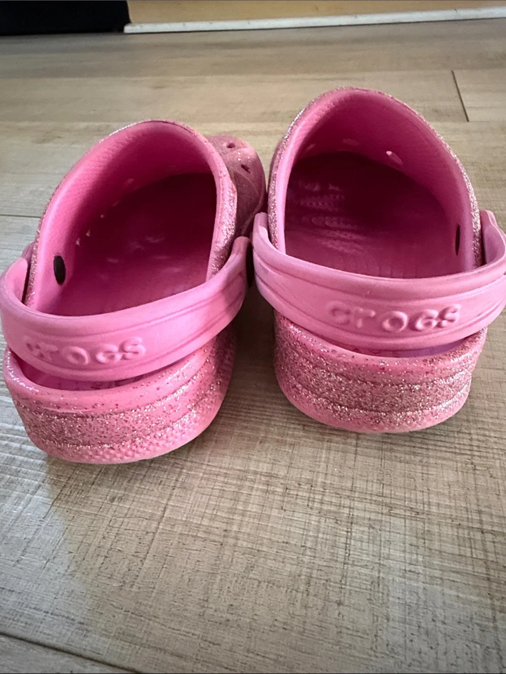 Glitter Pink Kids Crocs